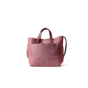 PORTLAND Leather Goods Bag Merlot Classic Mini Crossbody Tote